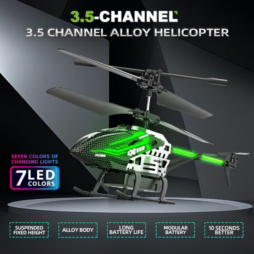 Alloy ABS 7 LED Colors RC Heli - Rc Helicopter Large 评论和价格