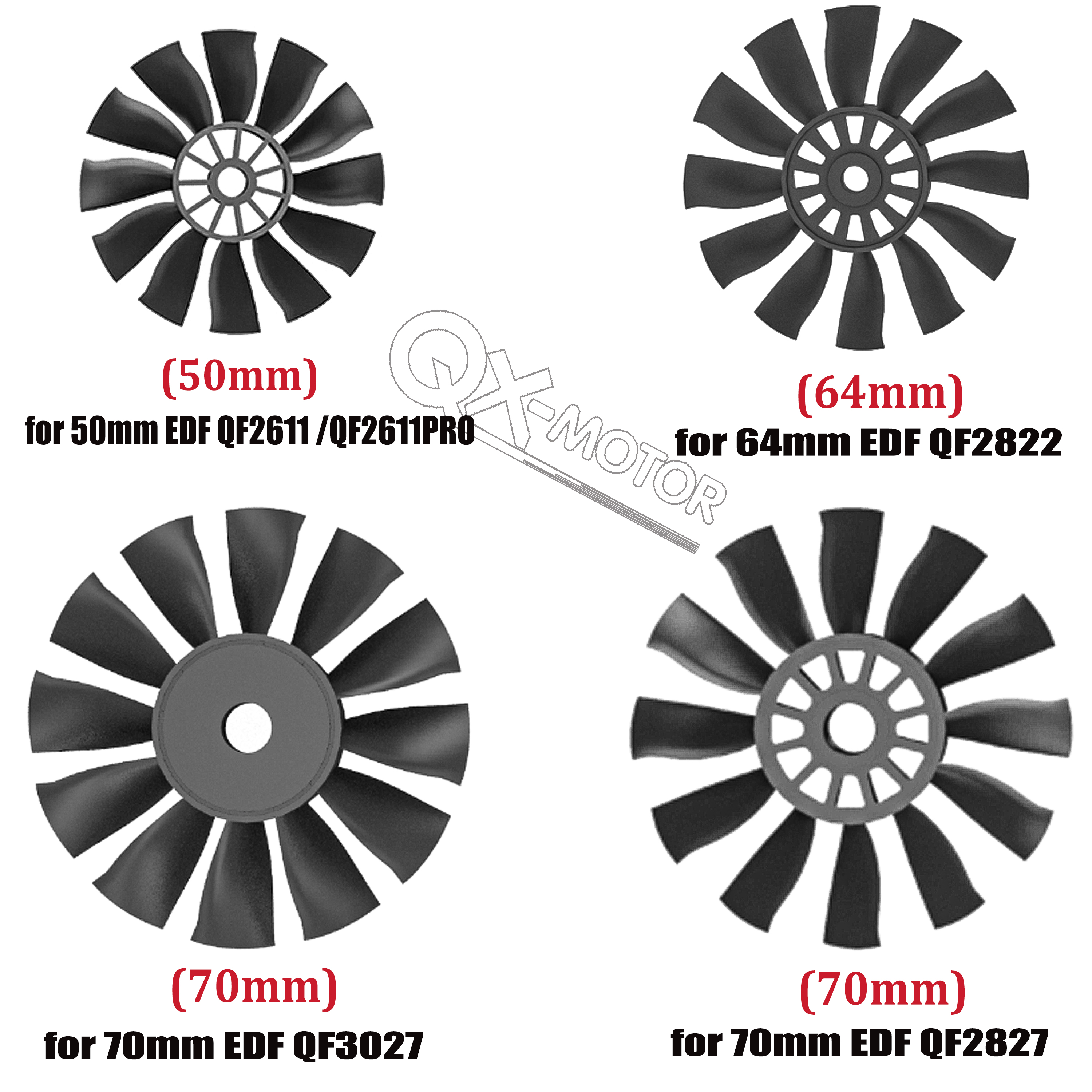 QX-MOTOR 12Blades CW CCW 70mm  - Rc Helicopter Blade 评论和价格