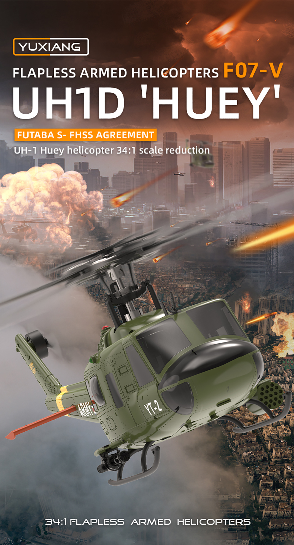 New YUXIANG RC Helicopter F07- - Rc Helicopter Gyro 评论和价格