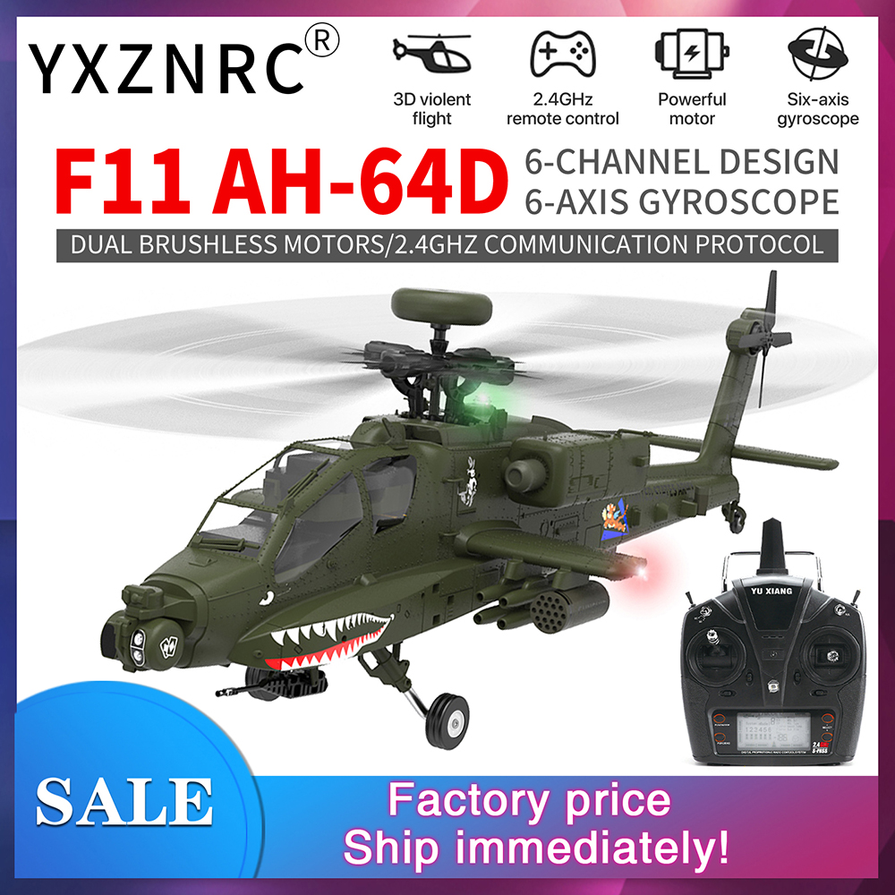 YXZNRC F11 AH-64D Apache RC He - Rc Helicopter Gyro 评论和价格